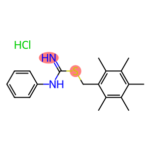 2,3,4,5,6-pentamethylbenzyl anilinomethanimidothioate hydrochloride