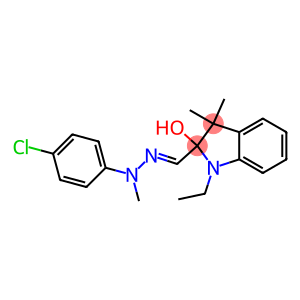 2-[2-(p-Chlorophenyl)-2-methylhydrazonomethyl]-1-ethyl-3,3-dimethylindolin-2-ol