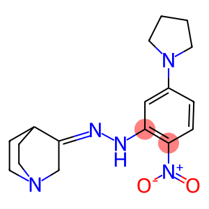 quinuclidin-3-one [2-nitro-5-(1-pyrrolidinyl)phenyl]hydrazone