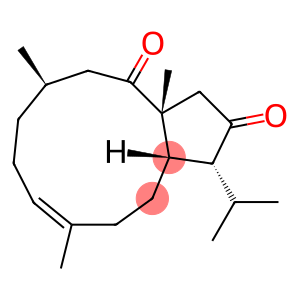 (1R,3aR,6R,9E,12aS)-3,3a,6,7,8,11,12,12a-Octahydro-3a,6,10-trimethyl-1-isopropylcyclopentacycloundecene-2,4(1H,5H)-dione