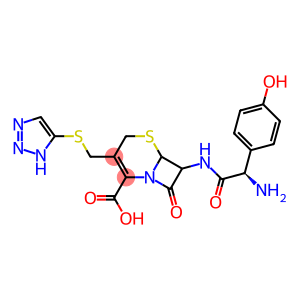 7-[(R)-2-Amino-2-(4-hydroxyphenyl)acetylamino]-8-oxo-3-(1H-1,2,3-triazol-5-ylthiomethyl)-5-thia-1-azabicyclo[4.2.0]oct-2-ene-2-carboxylic acid
