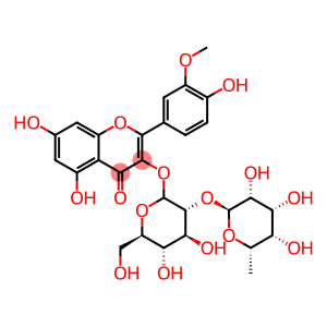 3-[(2S,3R,4S,5S,6R)-4,5-dihydroxy-6-(hydroxymethyl)-3-[(2S,3R,4R,5S,6S)-3,4,5-trihydroxy-6-methyl-oxan-2-yl]oxy-oxan-2-yl]oxy-5,7-dihydroxy-2-(4-hydroxy-3-methoxy-phenyl)chromen-4-one