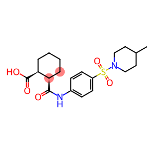(1S,2R)-2-({4-[(4-methyl-1-piperidinyl)sulfonyl]anilino}carbonyl)cyclohexanecarboxylic acid