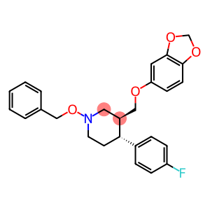 (3S,4R)-3-(BENZO[1,3]DIOXOL-5-YLOXYMETHYL)-1-BENZYLOXY-4-(4-FLUORO-PHENYL)-PIPERIDINE