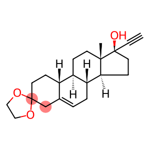 Spiro[3H-cyclopenta[a]phenanthrene-3,2'-[1,3]dioxolane] 19-Norpregn-5-en-20-yn-3-one deriv.