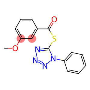 S-(1-phenyl-1H-tetraazol-5-yl) 3-methoxybenzenecarbothioate