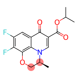 (S) -9,10-difluoro-3-methyl-7-oxo-2,3-dihydro-7H-pyrido(1,2,3-de)-1,4-benzoxazine-6-carboxylic acid(methyl,ethyl ester)