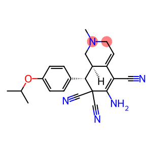 (8S,8aR)-6-amino-8-(4-isopropoxyphenyl)-2-methyl-2,3,8,8a-tetrahydro-5,7,7(1H)-isoquinolinetricarbonitrile