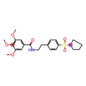 3,4,5-trimethoxy-N-{2-[4-(1-pyrrolidinylsulfonyl)phenyl]ethyl}benzamide