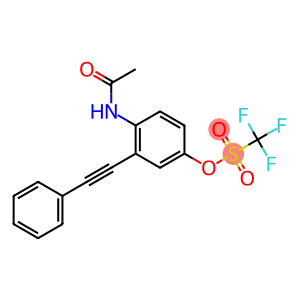 Trifluoromethanesulfonic acid 4-acetylamino-3-(phenylethynyl)phenyl ester