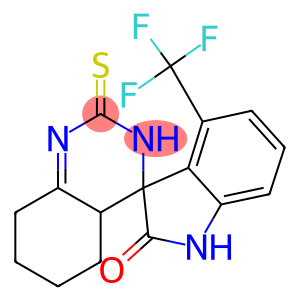 4'-(Trifluoromethyl)-2-thioxo-1',2,2',4a,5,6,7,8-octahydrospiro[quinazoline-4(3H),3'-[3H]indol]-2'-one