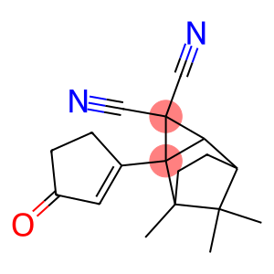 Tricyclo[3.2.1.0(2,4)]octane-3,3-dicarbonitrile, 1,8,8-trimethyl-2-(3- oxocyclopentenyl)-