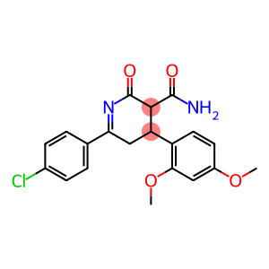 2,3,4,5-Tetrahydro-2-oxo-4-(2,4-dimethoxyphenyl)-6-(4-chlorophenyl)pyridine-3-carboxamide