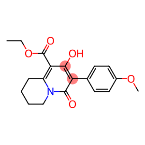 6,7,8,9-Tetrahydro-2-hydroxy-4-oxo-3-(4-methoxyphenyl)-4H-quinolizine-1-carboxylic acid ethyl ester
