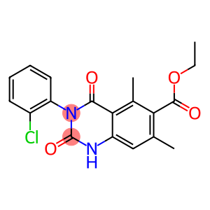 1,2,3,4-Tetrahydro-3-(2-chlorophenyl)-5,7-dimethyl-2,4-dioxoquinazoline-6-carboxylic acid ethyl ester
