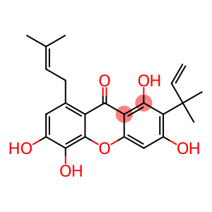 1,3,5,6-Tetrahydroxy-8-(3-methyl-2-butenyl)-2-(1,1-dimethyl-2-propenyl)xanthone