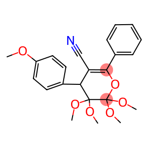 2,2,3,3-tetramethoxy-4-(4-methoxyphenyl)-6-phenyl-3,4-dihydro-2H-pyran-5-carbonitrile