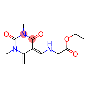 (Z)-5,6-Dihydro-6-methylene-5-(2-ethoxy-2-oxoethylaminomethylene)-1,3-dimethylpyrimidine-2,4(1H,3H)-dione