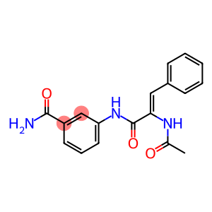 3-{[(Z)-2-(acetylamino)-3-phenyl-2-propenoyl]amino}benzamide