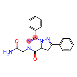 3,3a,4,5-Tetrahydro-4-oxo-2,7-diphenylpyrazolo[1,5-d][1,2,4]triazine-5-acetamide