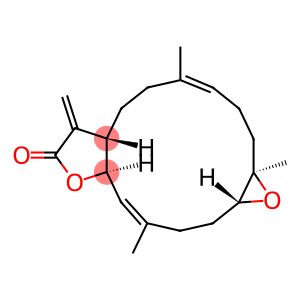[3aS,6E,10R,11R,14E,15aR,(+)]-3a,4,5,8,9,10,11,12,13,15a-Decahydro-6,10,14-trimethyl-3-methylene-10,11-epoxycyclotetradeca[b]furan-2(3H)-one