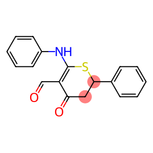 6-anilino-4-oxo-2-phenyl-3,4-dihydro-2H-thiine-5-carbaldehyde