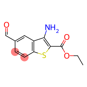 3-Amino-2-(ethoxycarbonyl)-5-formylbenzo[b]thiophene, Ethyl 3-amino-5-formyl-1-benzothiophene-2-carboxylate
