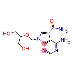 4-Amino-7-(2-hydroxy-1-hydroxymethylethoxymethyl)-7H-pyrrolo[2,3-d]pyrimidine-5-carboxamide
