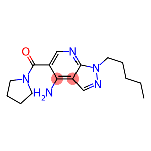 4-Amino-1-pentyl-5-[(pyrrolidin-1-yl)carbonyl]-1H-pyrazolo[3,4-b]pyridine