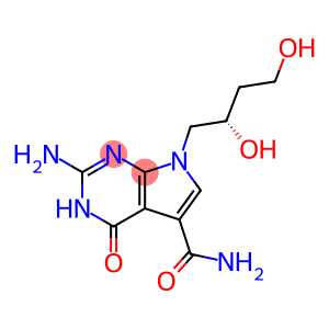 2-Amino-3,4-dihydro-7-[(S)-2,4-dihydroxybutyl]-4-oxo-7H-pyrrolo[2,3-d]pyrimidine-5-carboxamide