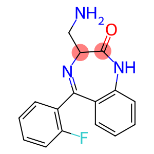 3-Aminomethyl-5-(2-fluorophenyl)-1H-1,4-benzodiazepin-2(3H)-one