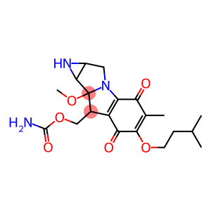 8-[[(Aminocarbonyl)oxy]methyl]-1,1a,2,8,8a,8b-hexahydro-6-isopentyloxy-8a-methoxy-5-methylazirino[2',3':3,4]pyrrolo[1,2-a]indole-4,7-dione