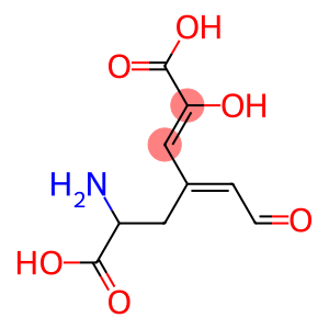 6-Amino-2-hydroxy-4-(formylmethylene)-2-heptenedioic acid
