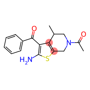 2-Amino-3-benzoyl-4,5,6,7-tetrahydro-4-methyl-6-acetylthieno[2,3-c]pyridine