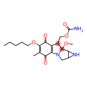 8-[[(Aminocarbonyl)oxy]methyl]-1,1a,2,8,8a,8b-hexahydro-8a-methoxy-5-methyl-6-pentyloxyazirino[2',3':3,4]pyrrolo[1,2-a]indole-4,7-dione